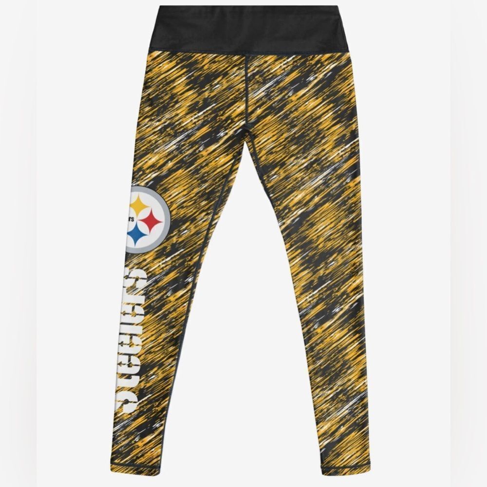 Women's Black and Gold Leggings